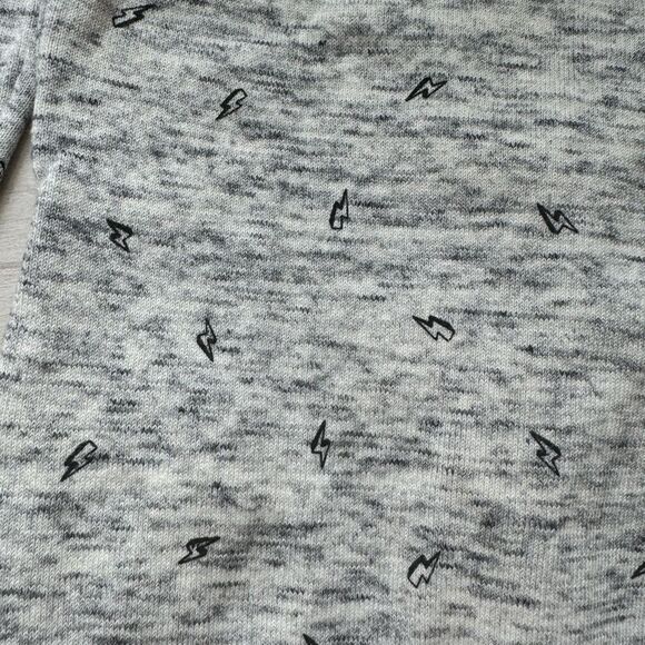Zara gray marble knit cardigan button down with lightning bolts. Boys sz 7 - Picture 9 of 9